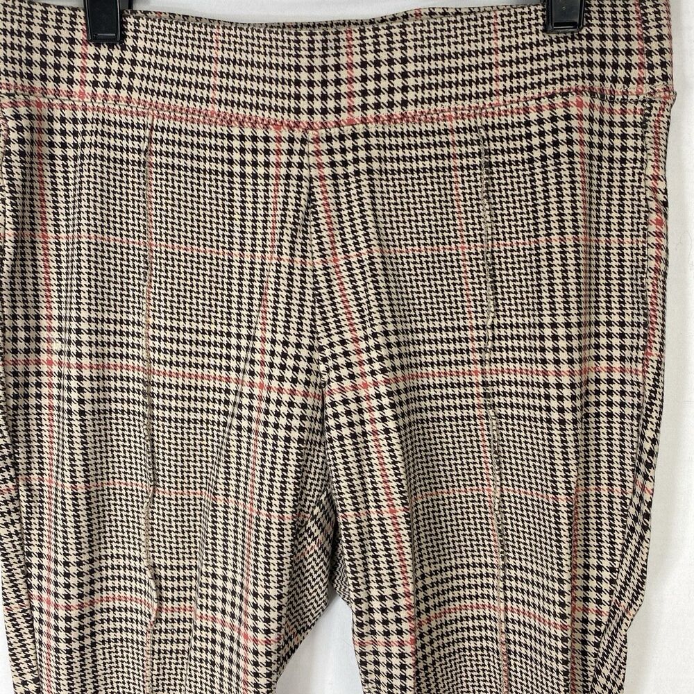 Old Navy Womens Size Small Pant Stevie Pull On Collegiate Plaid Tan Multicolor